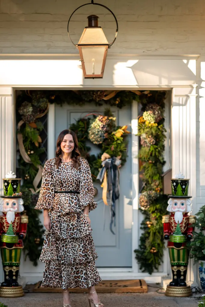 For this photo shoot Caroline Harper Knapp, a 2006 Texas A&M grad and Kappa alumna, was photographed wearing a frock by Hunter Bell, a Kappa alumna from the University of Alabama. 