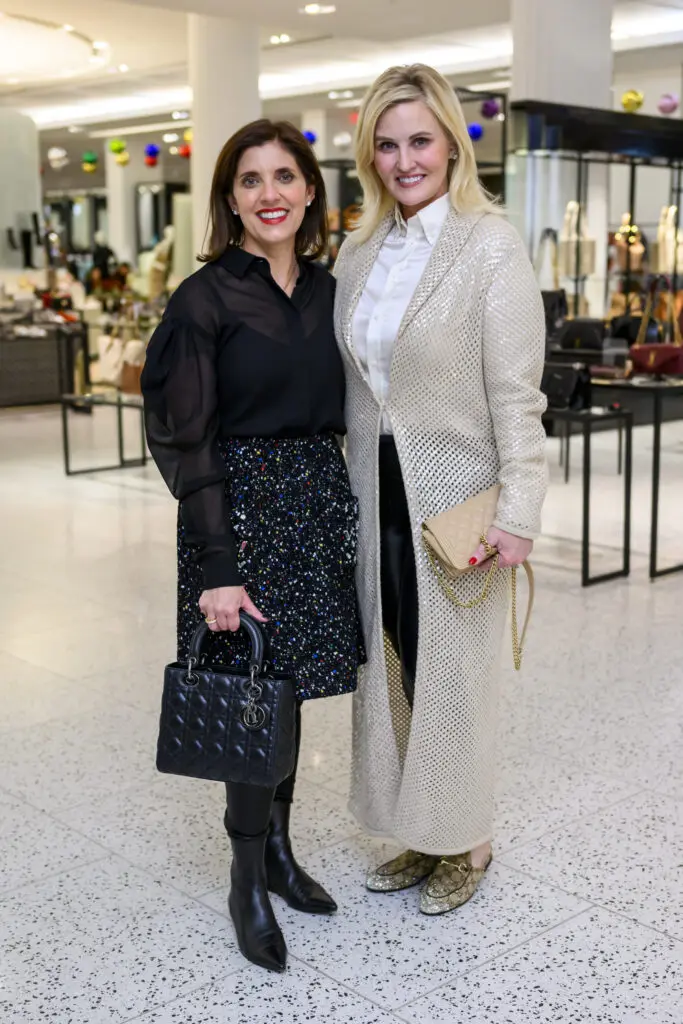 2025 PaperCity Philanthropy in Fashion Best Dressed luncheon co-chair Stacy Lindseth, Best Dressed honoree Jennifer Allison a Houston Ballet event this past December.