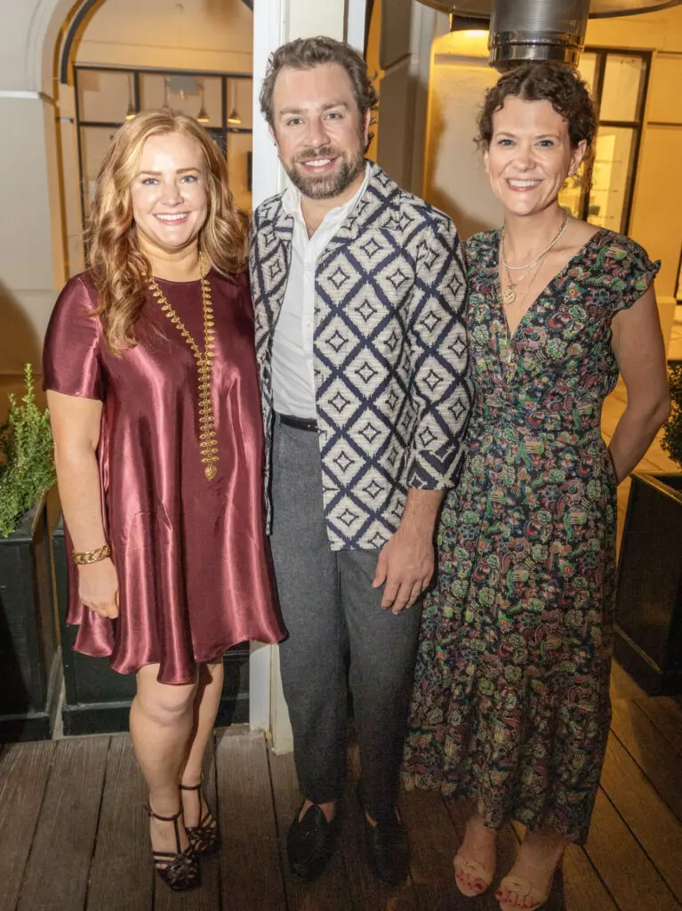 Jennings Ross, Javier Burkle, Brooke Dowdy at Fisher & Paykel dinner at Le Bilboquet (Photo by Jordan Geibel)