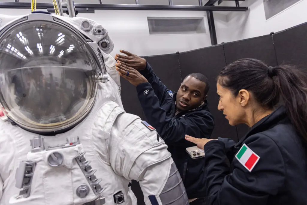 Prada’s in-depth knowledge and experience on materials and production processes supported innovative work in addition to the spacesuit cover layer. (Photo courtesy of Axiom Space)