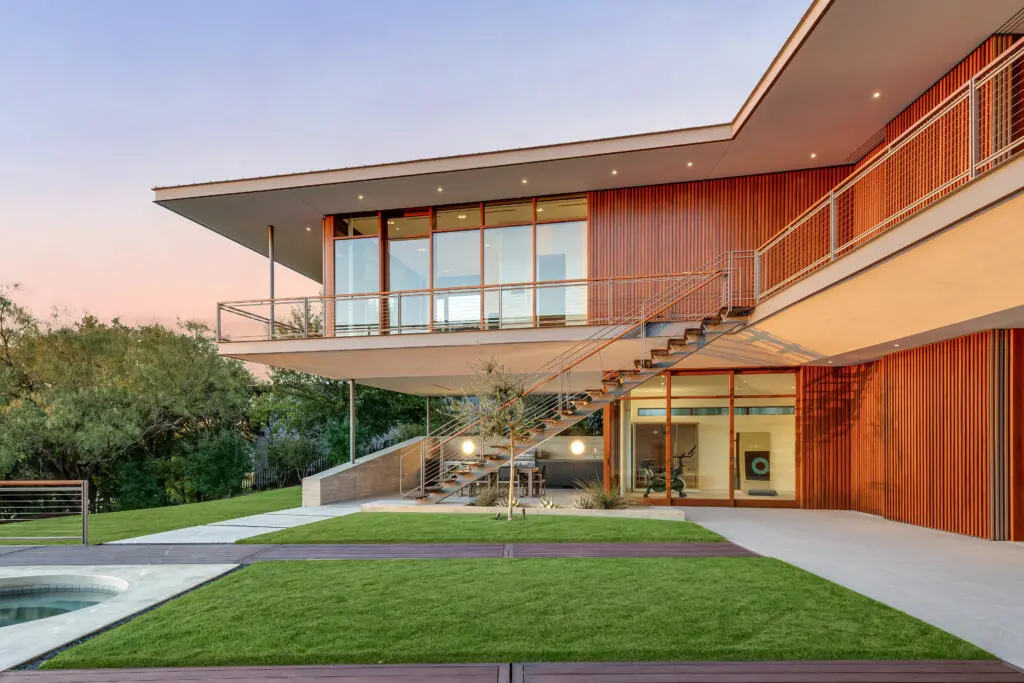 Patios, balconies, and wide-open spaces make this home perfect for entertaining or simply enjoying the serenity of its natural surroundings. (Courtesy)