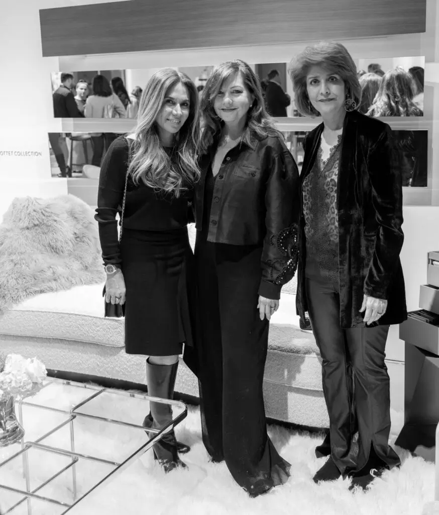 Hoda Sadighi, Lauren Rottet, Ellie Taghdisi at Rottet Collection at Gala Design-Studio (Photo by Chloe Kissner)