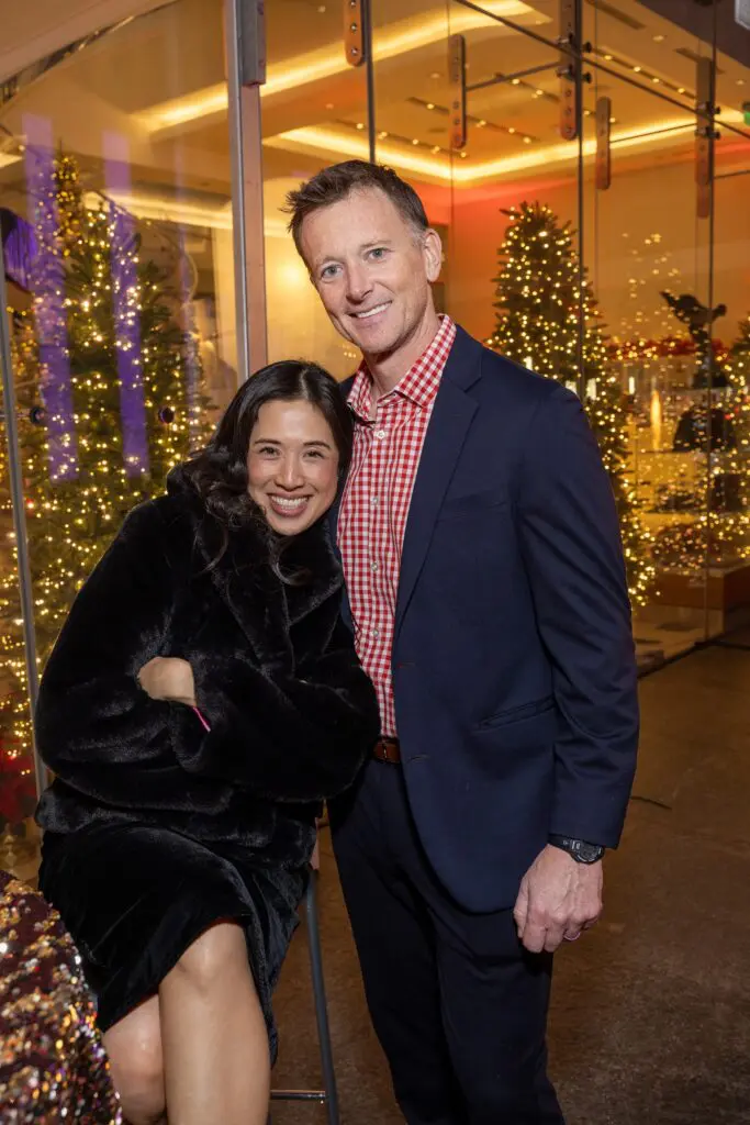 Carolyn & Jake Sabat at the Ambassadors for Texas Children's Hospital holiday party. (Photo by Jenny Antill)