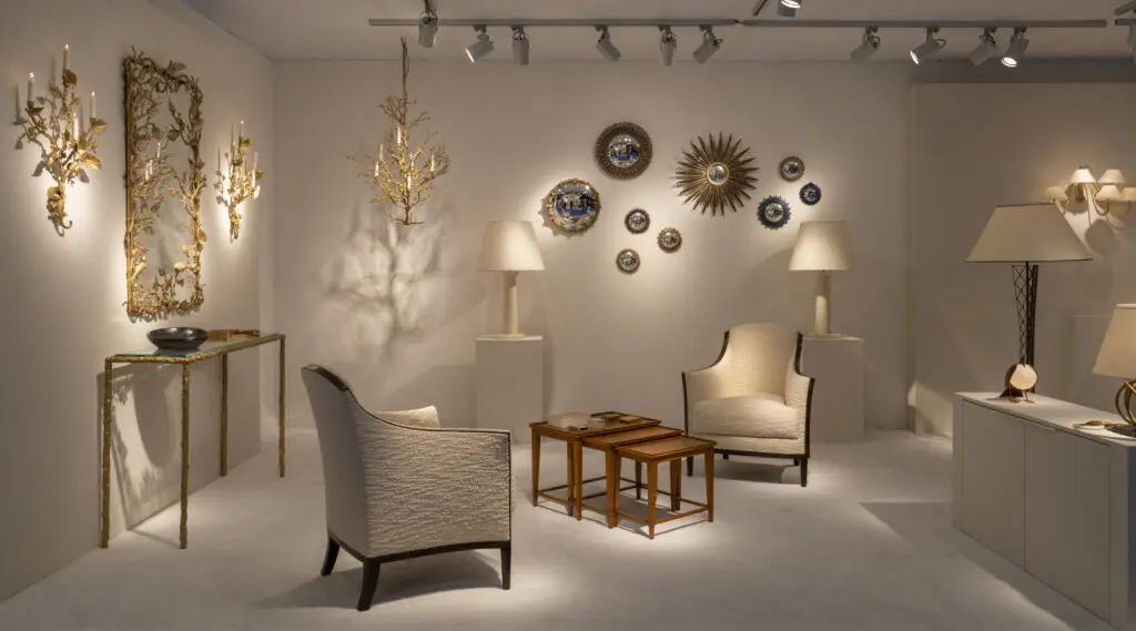 Galerie Chastel-Maréchal exhibited noted French designers circa 1930-1960 at Salon Art + Design New York 2024. (Photo by Peter Baker)
