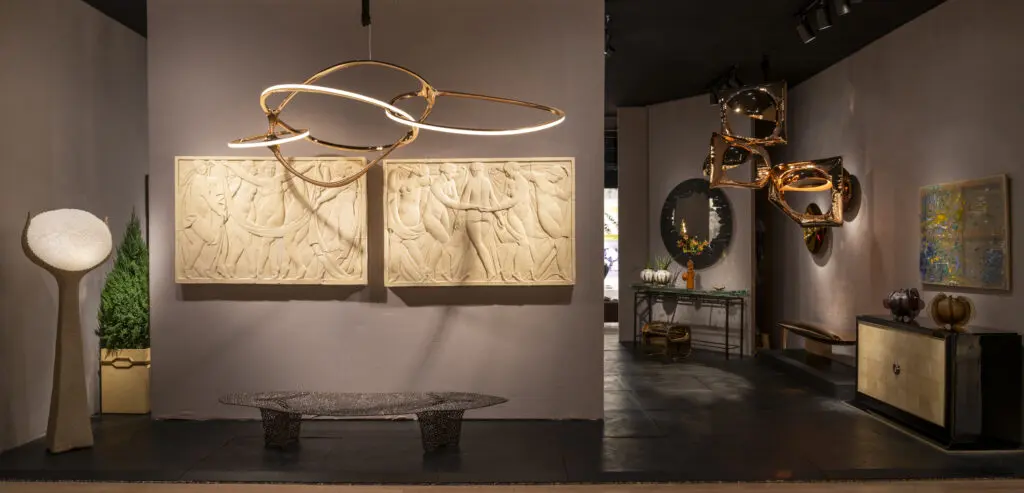 Maison Gerard placed French Art Deco works in conversation with pieces by the gallery's major contemporary designers at Salon Art + Design New York 2024. (Photo by Peter Baker)