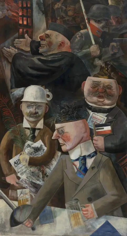 "Pillars of Society" by George Grosz, 1926, oil on canvas. (Courtesy) 




