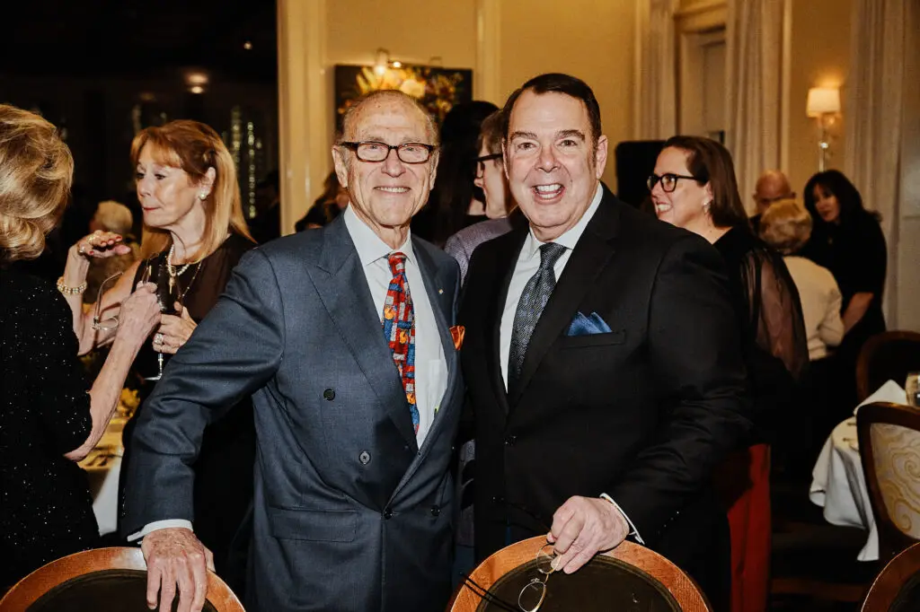 THS master of ceremonies Robert Sakowitz, Peter Martino at The Heritage Society's Evening of Heritage (Photo by Fulton Davenport)