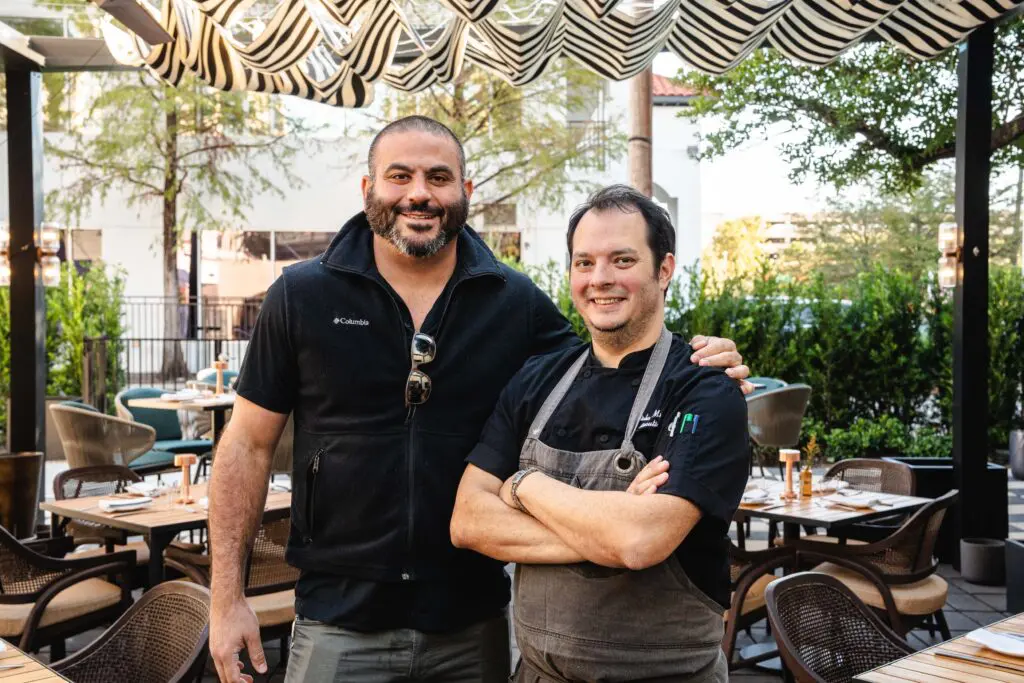 Andiron Grill & Patio's owner Michael Sambrooks (left) and chef Michael O'Connor are all in on the changes. (Photo by Michael Anthony)