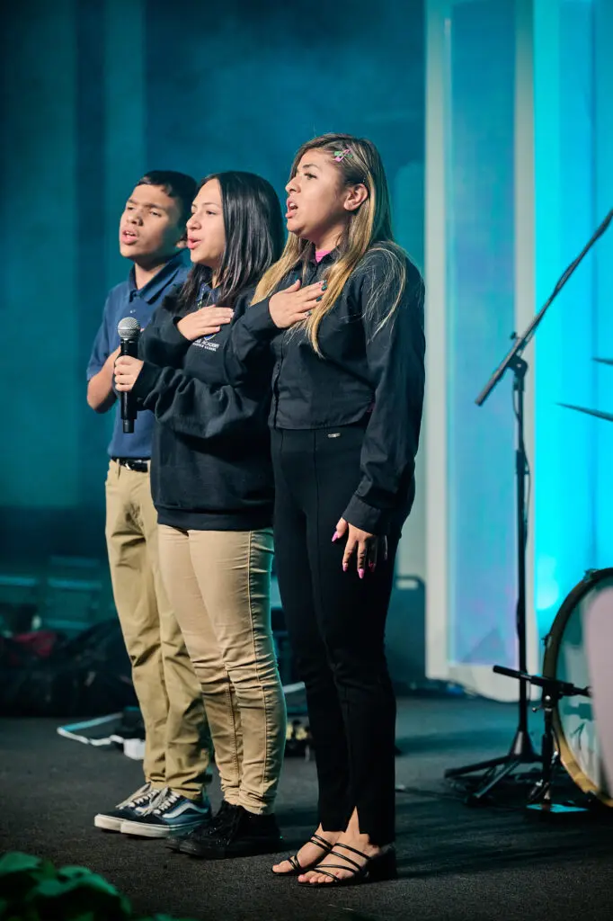 National Anthem Singers from Etoile Academy Charter School at the Spindletop Community Impact Partners 50th annual Holiday Ball (Photo by Fulton Davenport/PWL Studio)