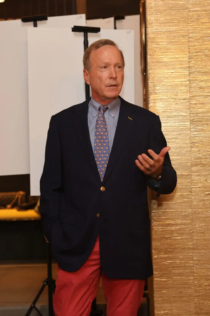 Neil Bush speaking to attendees at the Celebration of Reading Author Reveal (Photo by Priscilla Dickson)