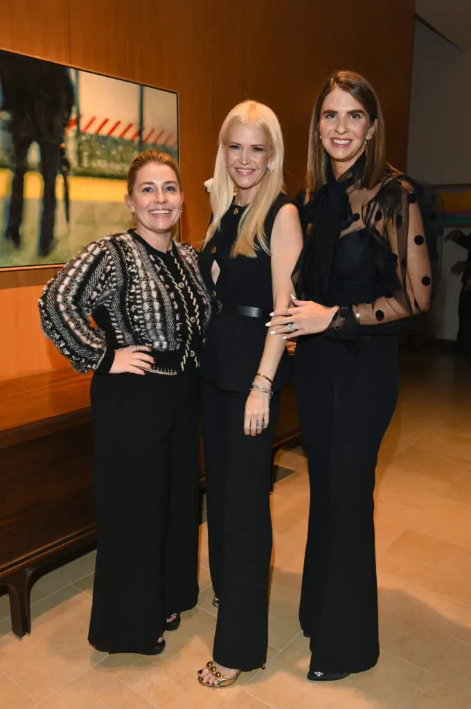Planned Parenthood Dallas Awards co-chairs Abby Miller Evans, Missy Rogers Peck, and Jessica Bass Bolander at the Patron Party (Photo by Kristina Bowman Photography)