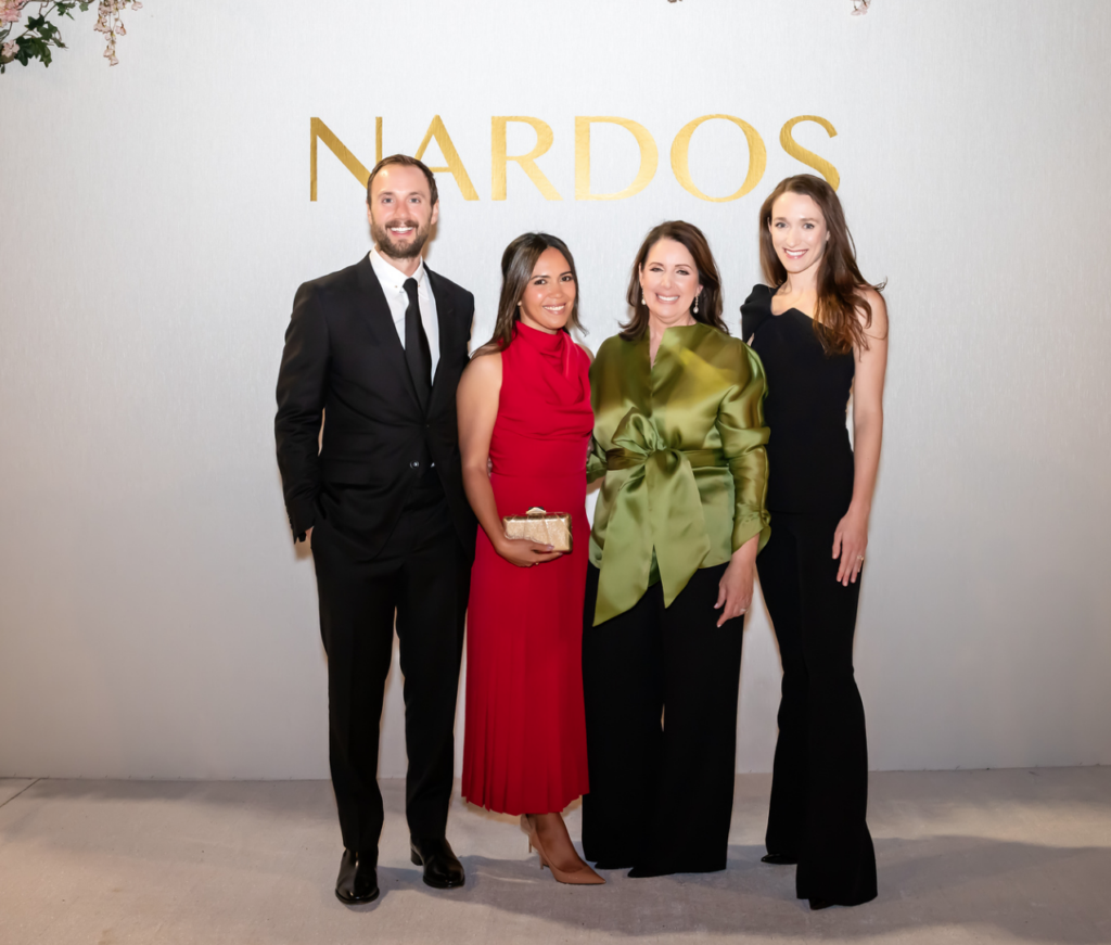 Justin Makris & Nathalie Drew Makris, Julie Roberts, Jennifer Graves at the Elizabeth Anthony  annual fashion evening benefiting the American Heart Association (Photo by Christina Griffin)
