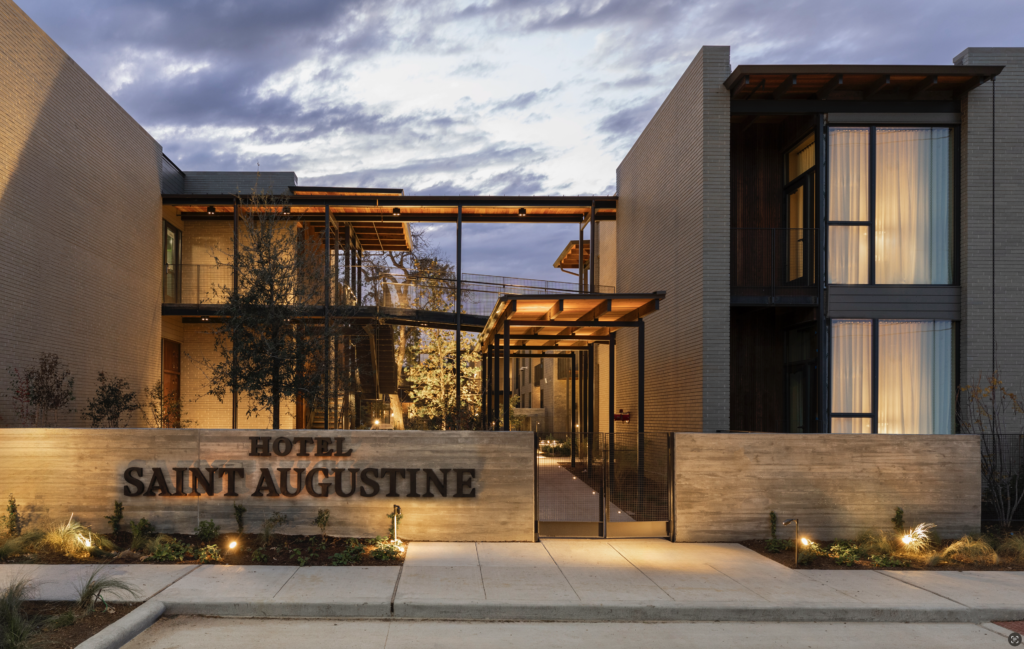 The new Hotel Saint Augustine by Bunkhouse with architecture by Lake | Flato. (Photo by Julie Soefer)