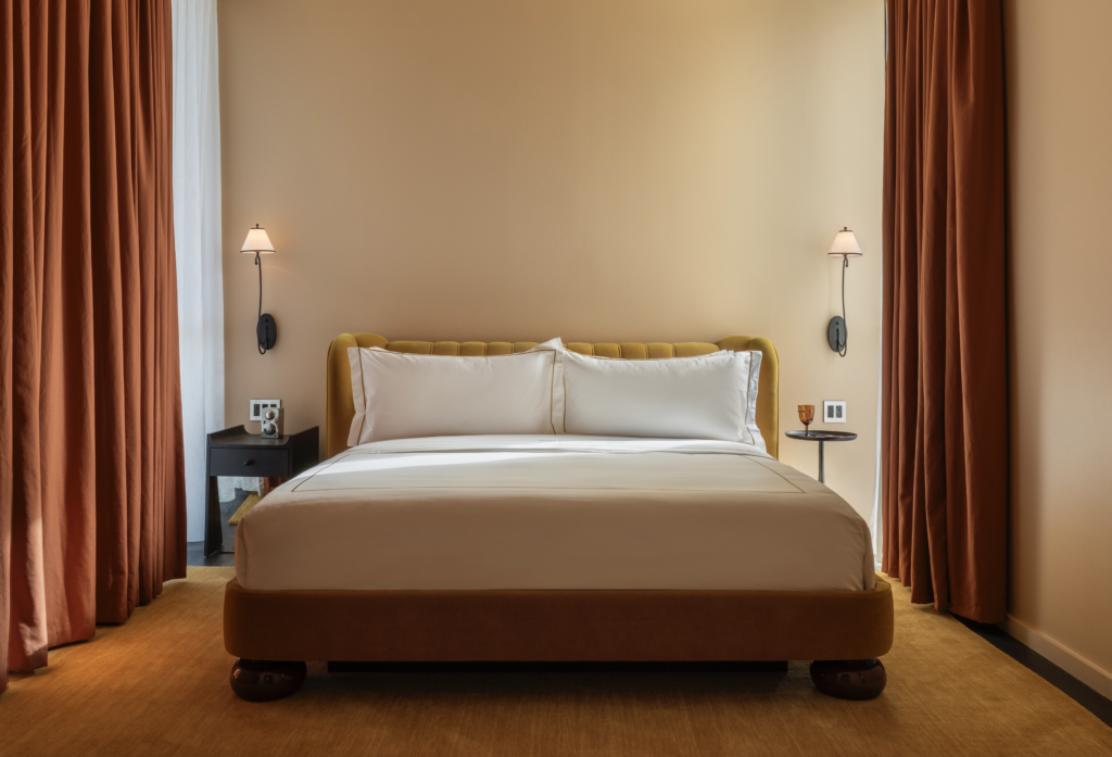 The rooms are painted in Benjamin Moore Yellow Squash, Polar Sky, and Mosaic Tile. (Photo by Julie Soefer)