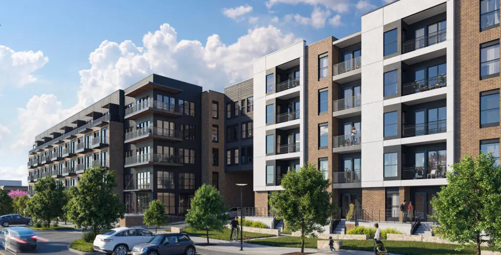 The Vickery, a new luxury mixed-use development in Fort Worth's Near Southside, is set to open in Spring 2025. (Rendering courtesy of Trademark Property)
