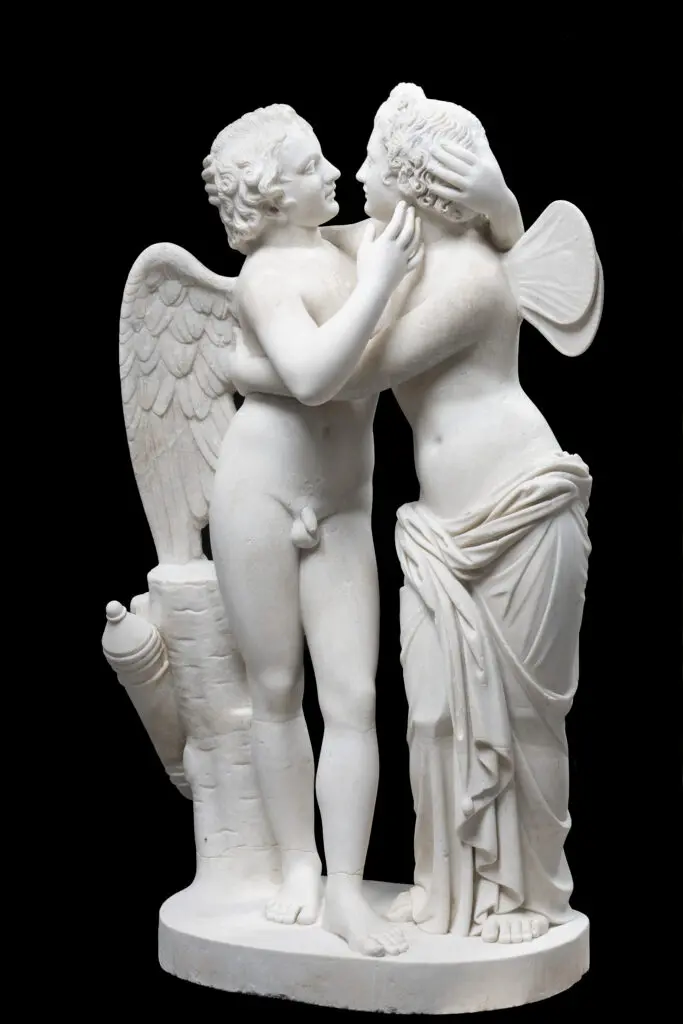 "Statue of Cupid and Psyche" is a timeless symbol of love and unity. (Photo by Lorenzo De Masi, Courtesy of Torlonia Foundation)