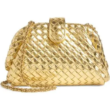 Mini Lauren 1980 Metallic Leather Clutch, $4,200.  (Photo by Tony Solis)