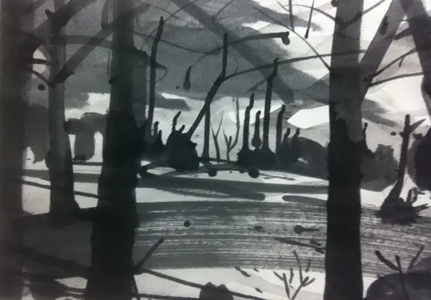 Martin Amorous lets his paintings come to him rather than trying to force an idea.
