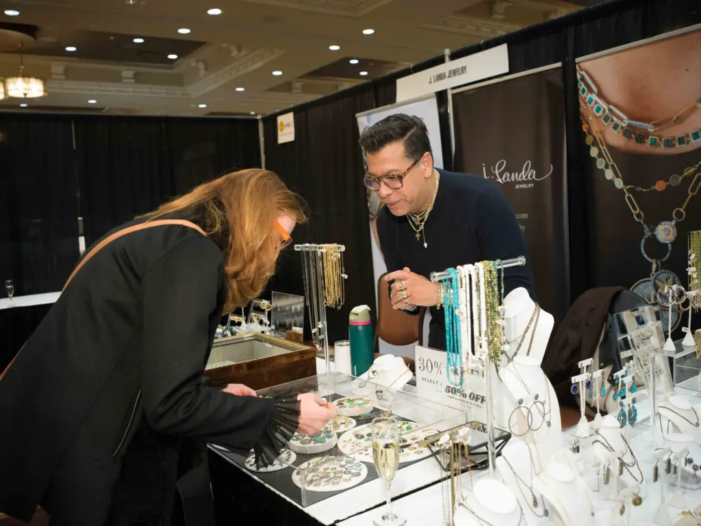 Shopping at the J. Landa Jewelry pop-up during The Sale (Photo by Daniel Ortiz)
