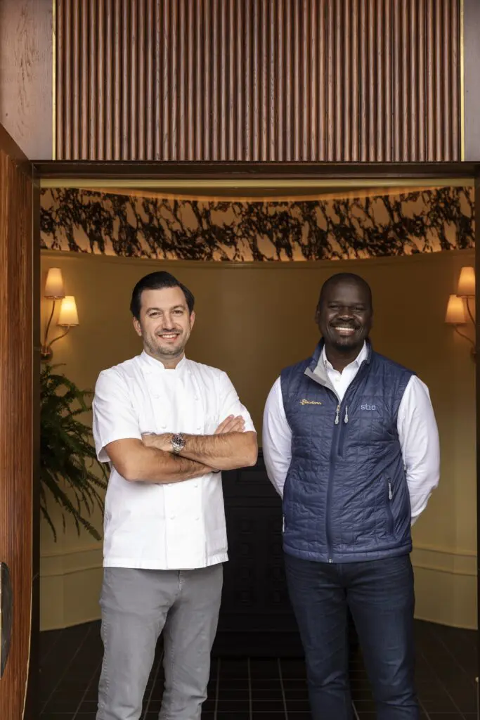 James Beard-nominated chef Aaron Bludorn and his front-of-the-house partner Cherif Mdobji run Perseid. (Photo by Julie Soefer)