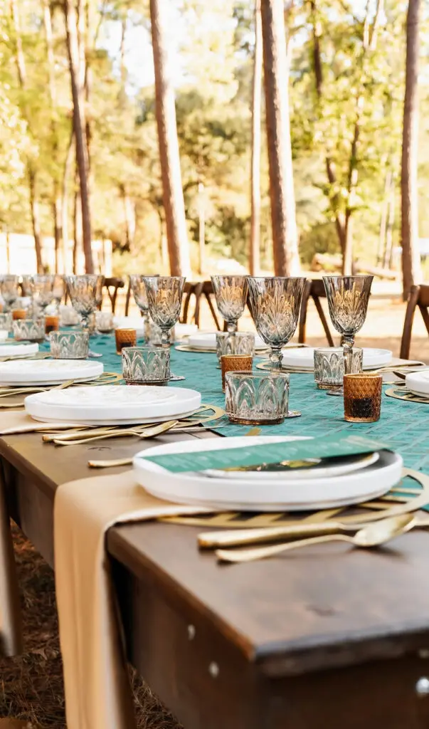 An outdoor, plated dinner from Woodlands Supper Club's Chef Jorden Dolan last October.