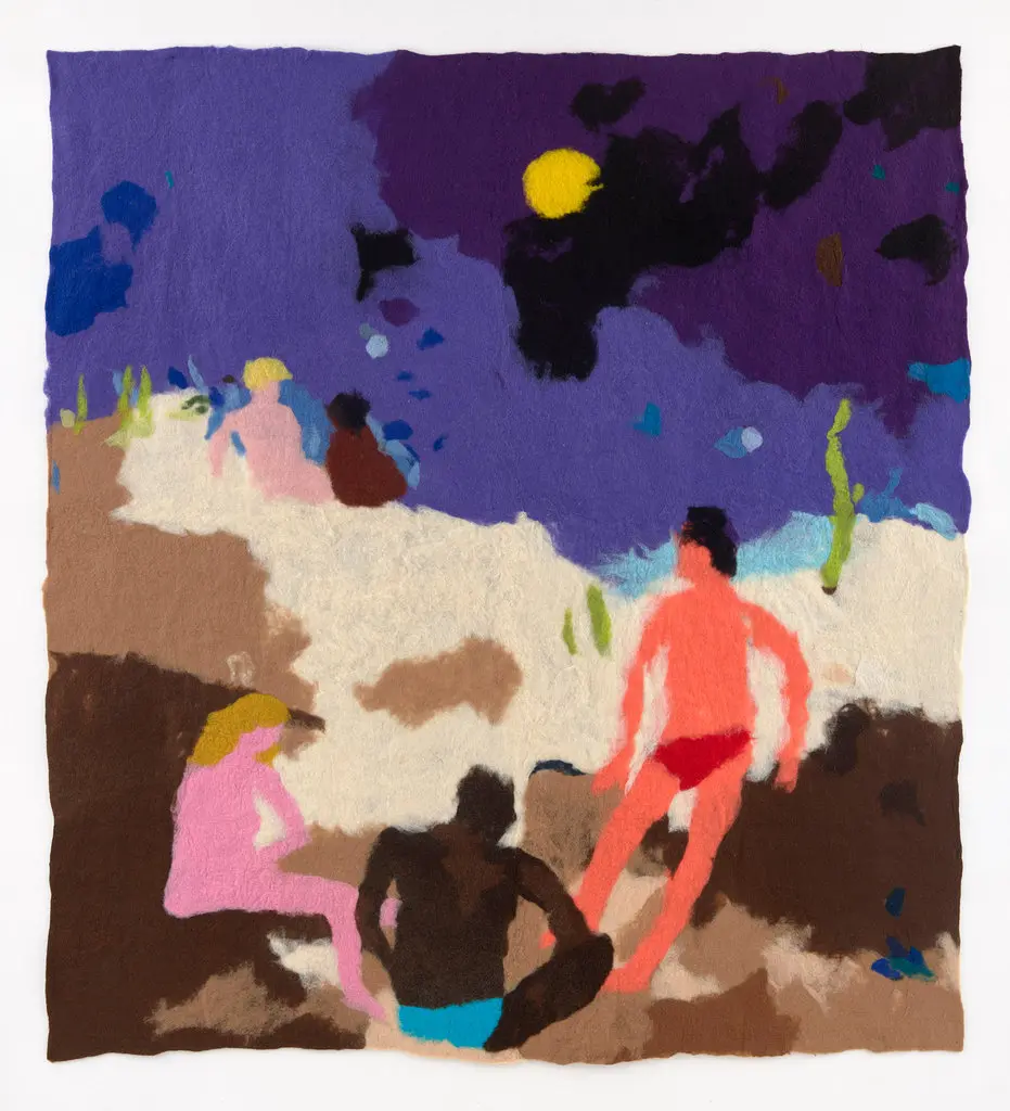 Marlon Wobst's "Desert Moon," 2022, at Galleri Urbane