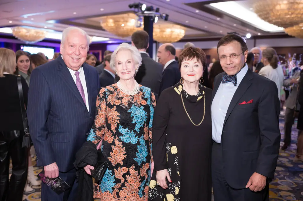 Don & Sue Sue Aron, Dror & Helene Zadok at the Seven Acres gala. (Photo by Daniel Ortiz)