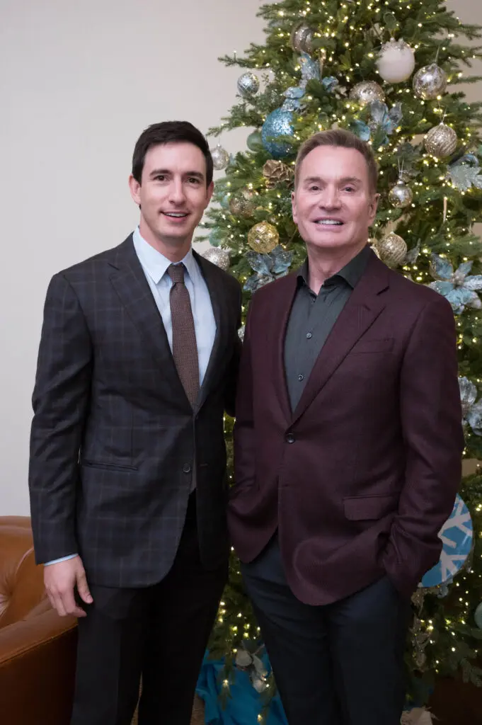 Eric Van Haselen & Steve Pate at Legacy Community Health's Holiday Schmooze. (Photo by Daniel Ortiz)
