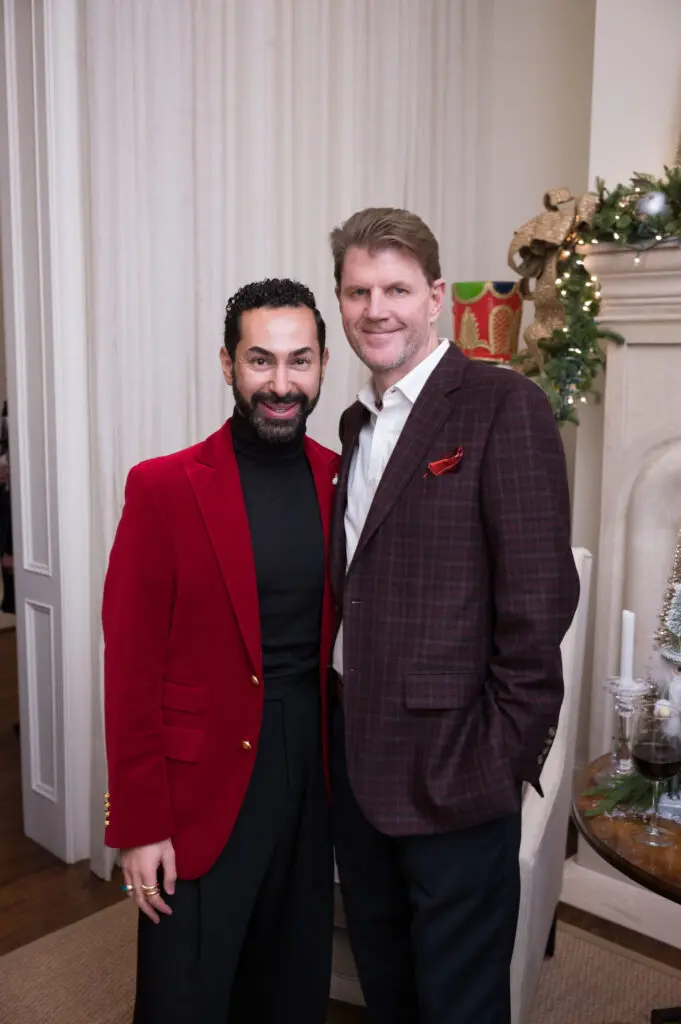 Fady Armanious & Bill Baldwin at Legacy Community Health's Holiday Schmooze. (Photo by Daniel Ortiz)