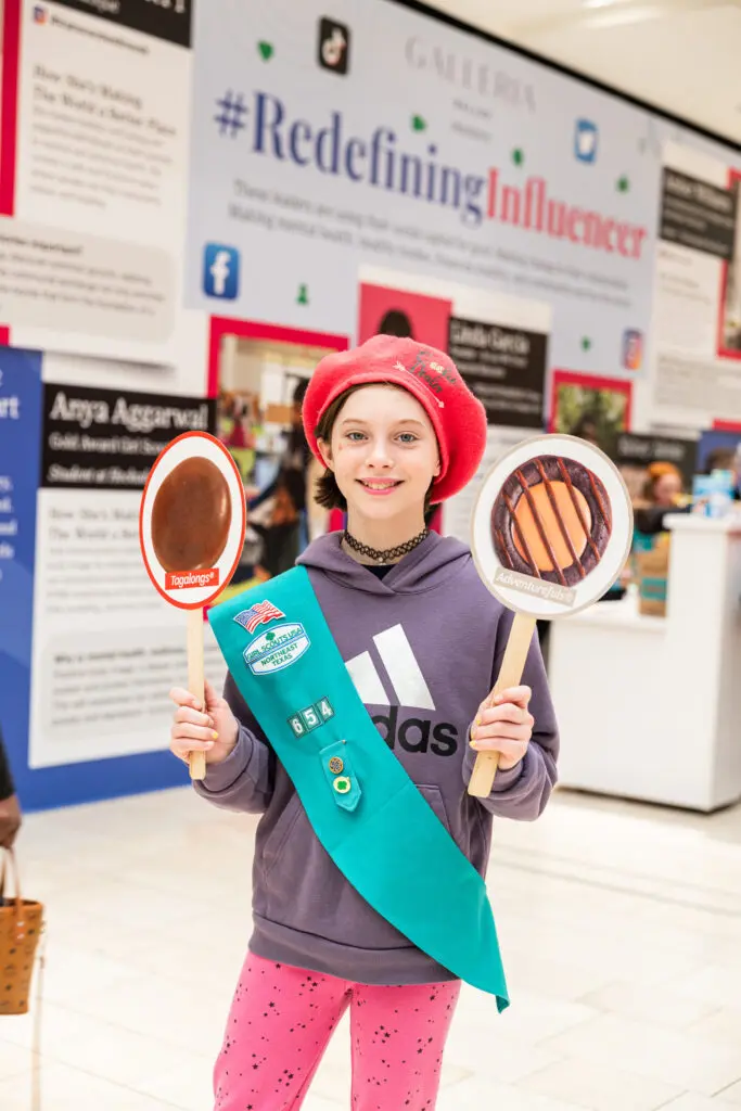 When the Girl Scouts are not at their full-time jobs (i.e. school!), they will be selling cookies on the weekends. (Photo courtesy of Galleria Dallas)