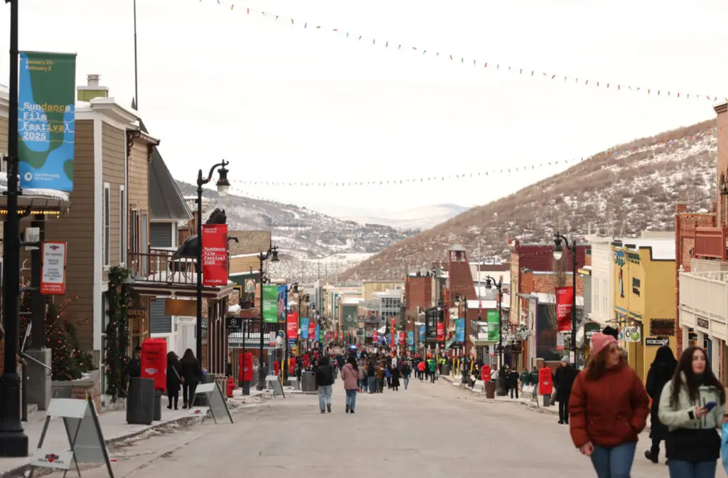 Park City, Utah closes its Main Street to auto traffic during the Sundance Film Festival. (Photo courtesy of the Sundance Institute)