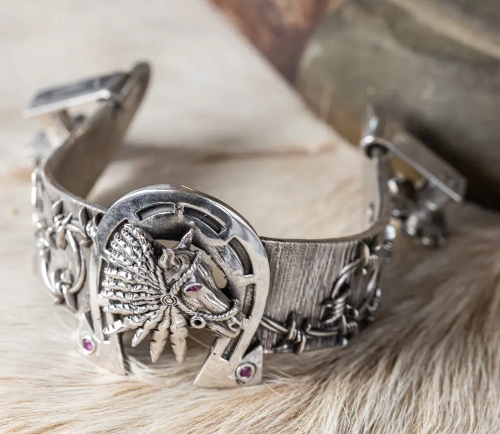 The special order statement jewelry is "perfect to wear to the rodeo, or a party, or just for fun." (Photo by Kathy Tran)