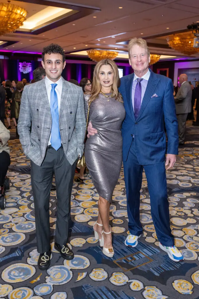 Jonathan Dror, Varda & Jess Fields at the Seven Acres gala. (Photo by Jacob Power)