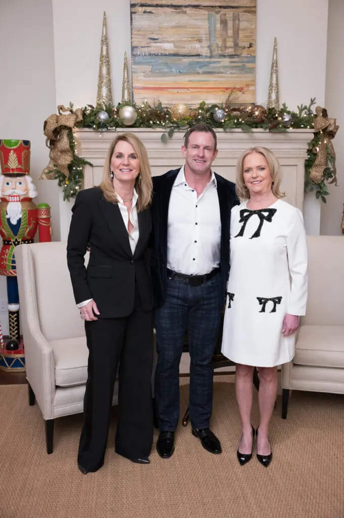 Lisa Bordelon, host Richard Holt, Chree Boydstun at Legacy Community Health's Holiday Schmooze. (Photo by Daniel Ortiz)