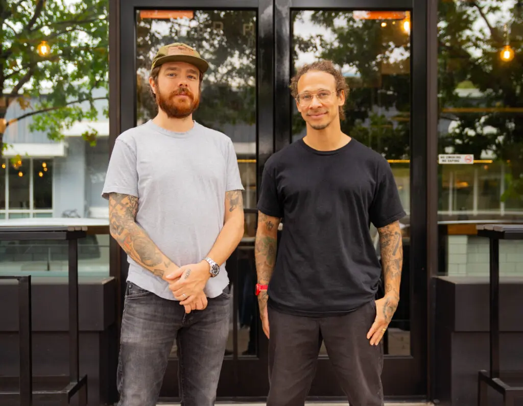 Chef and restaurateur Phillip Frankland Lee and Fort Worth-based pro skater Neen Williams founded NADC Burger. (Courtesy)