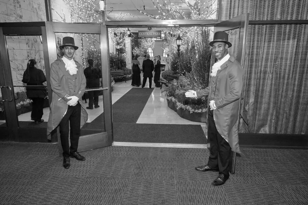 Entering the Hilton Anatole, guests were transported to New York City in December. (Photo by Nate Rehlander)
