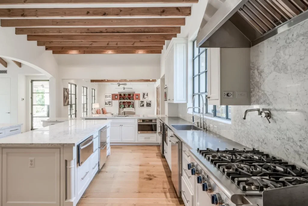 Another view to the kitchen at 119 Carnarvon. (Photo by Patrick Bertolino for Martha Turner Sotheby's International Realty)