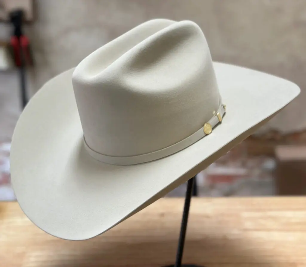 By virtue of its name alone, the Stetson El Presidente felt cowboy hat in "Silverbelly" stands out. Priced at $1,300, she's an investment, but McKinney Hat Co. calls her "one of the finest hats made by Stetson."(Photo courtesy of McKinney Hat Co.)