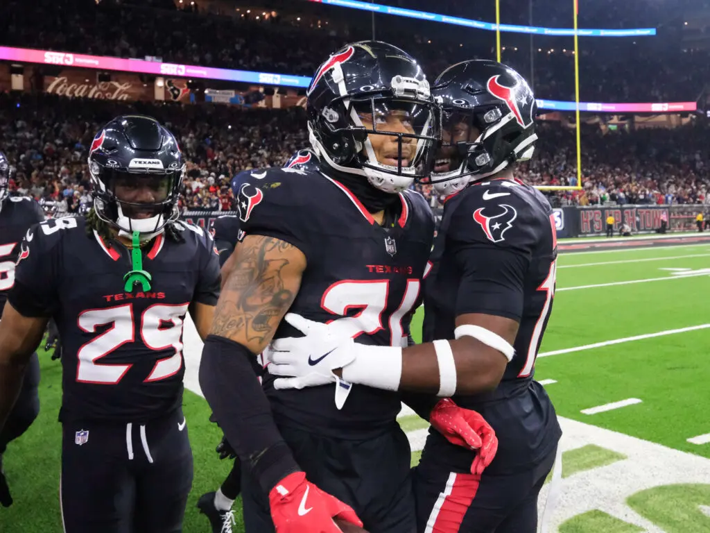 Houston Texans cornerback Derek Stingley Jr.'s interception helped center a dominant defensive effort. (Photo by F. Carter Smith)