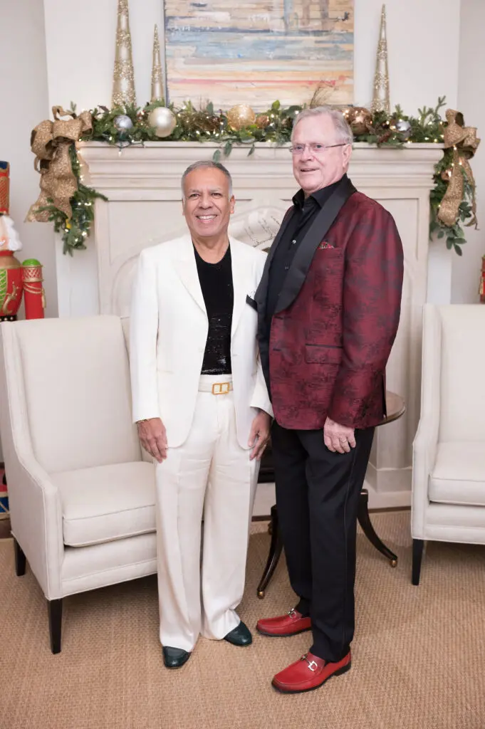 Tony Bravo & Richard Werner at Legacy Community Health's Holiday Schmooze. (Photo by Daniel Ortiz)