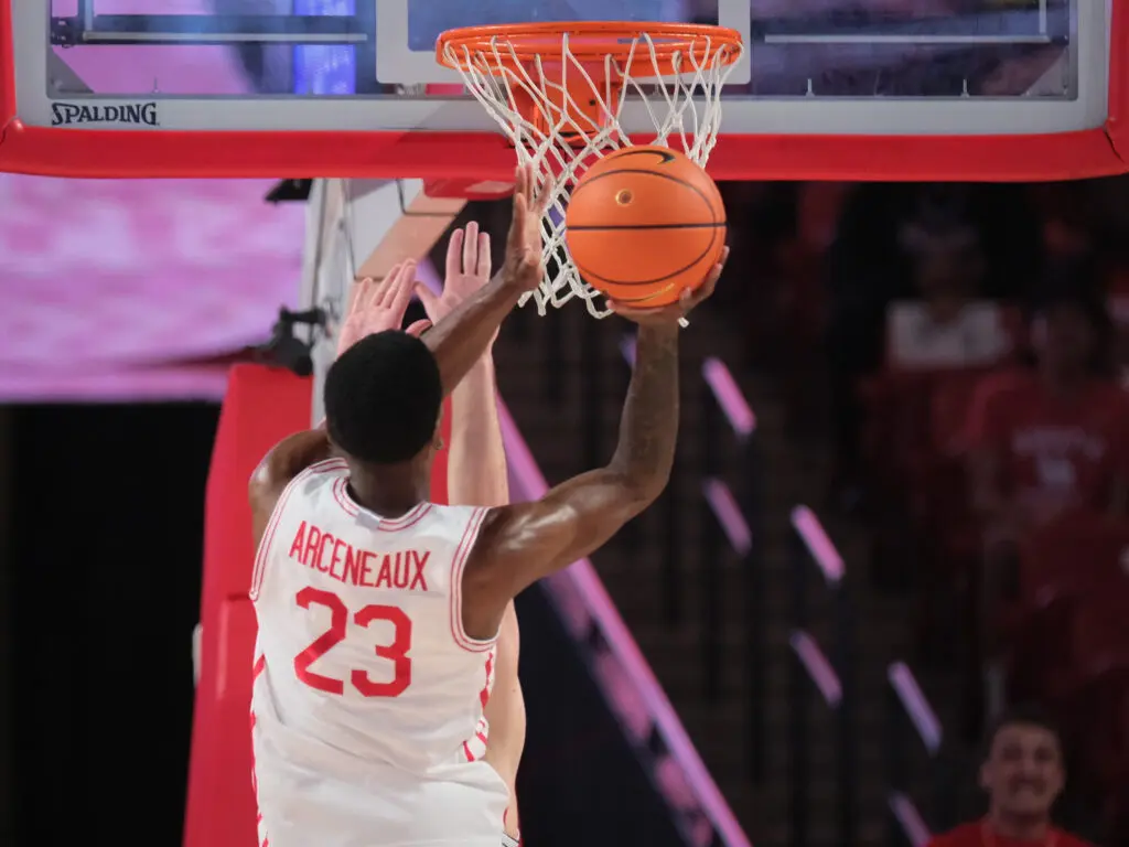 University of Houston guard Terrance Arceneaux can create scoring chances in the lane with his creativity. (Photo by F. Carter Smith)