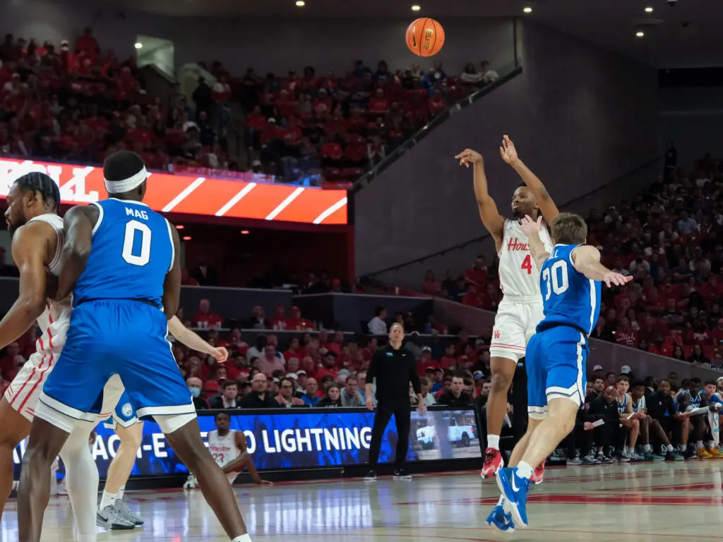 University of Houston guard LJ Cryer is one of the best shooters in college basketball. (Photo by F. Carter Smith)