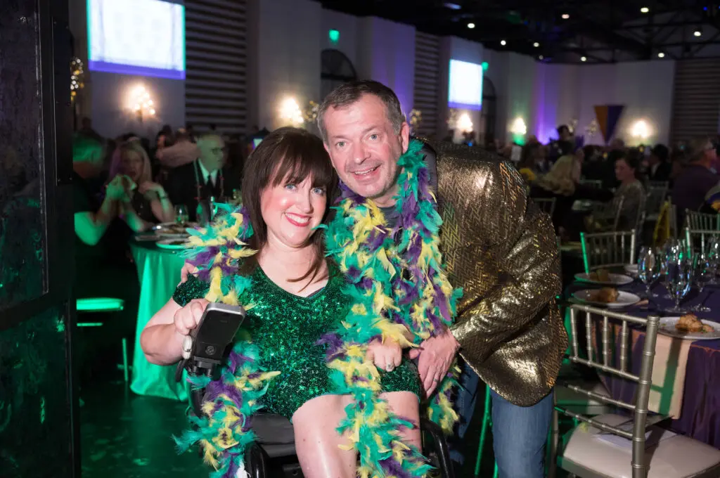 Angela & Justin Titcombe at Camp for All's Krewe de Camp gala (Photo by Daniel Ortiz)