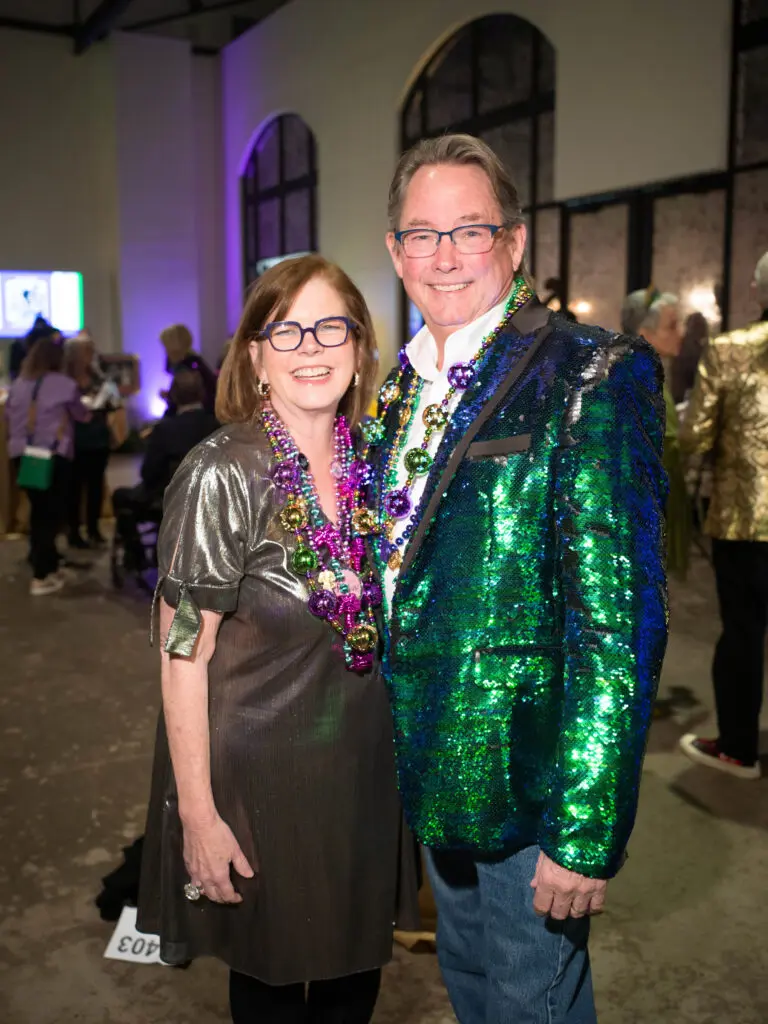 Laurie & Jack Maddox at Camp for All's  Mardi Gras themed Krewe de Camp gala (Photo by Daniel Ortiz)