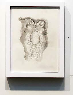 Janavi Mahimtura Folmsbee's "Surface Interval Graphite," 2018, was on display at Sound and Color: Water is for Everyone