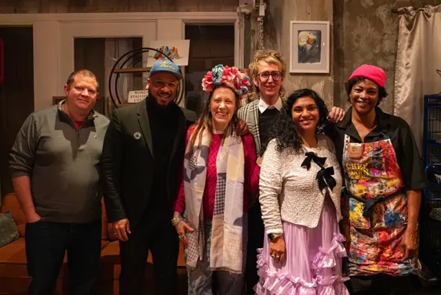 Chris Folmsbee, Robert Hodge, Catherine D. Anspon, Alton Dulaney, Janavi Mahimtura Folmsbee, Chef Dawn Burrell at Sound and Color: Water is for Everyone  (Photo by William Issac)