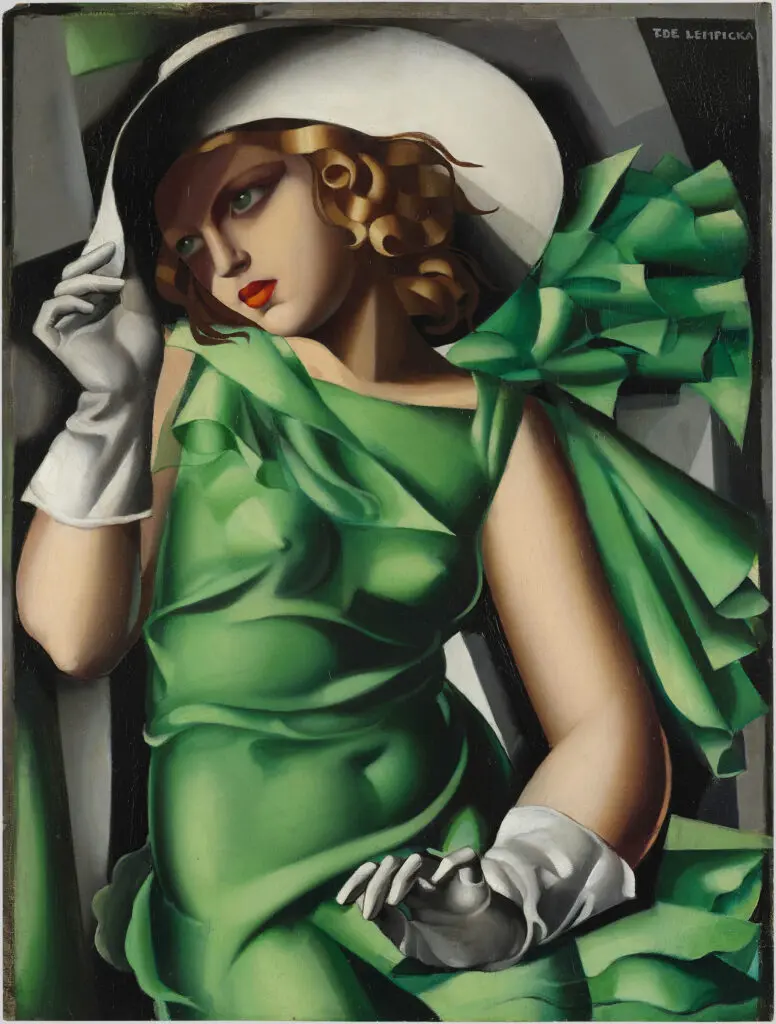 Tamara de Lempicka's "Young Girl in Green (Young Girl with Gloves)," circa 1931, at the Museum of Fine Arts, Houston (© Tamara de Lempicka Estate, LLC / ARS, NY / ADAGP, Paris. Digital image © CNAC/MNAM, Dist. RMN- Grand Palais / Art Resource, NY)