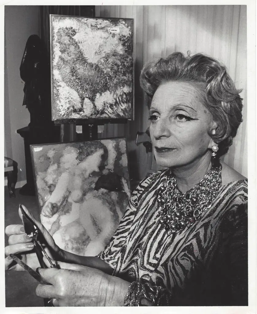 Tamara de Lempicka at her easel, 1964. (Courtesy and © The Tamara de Lempicka Estate, LLC)