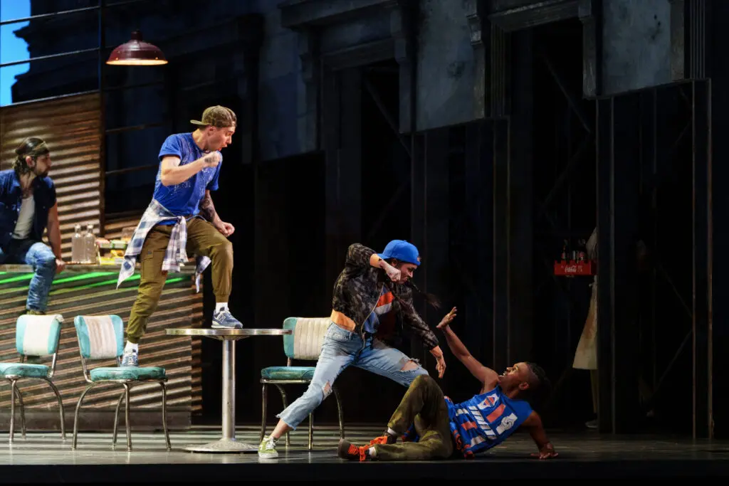 The cast of West Side Story dancing at the final dress rehearsal presented by the Houston Grand Opera. (Photo by Michael Bishop)