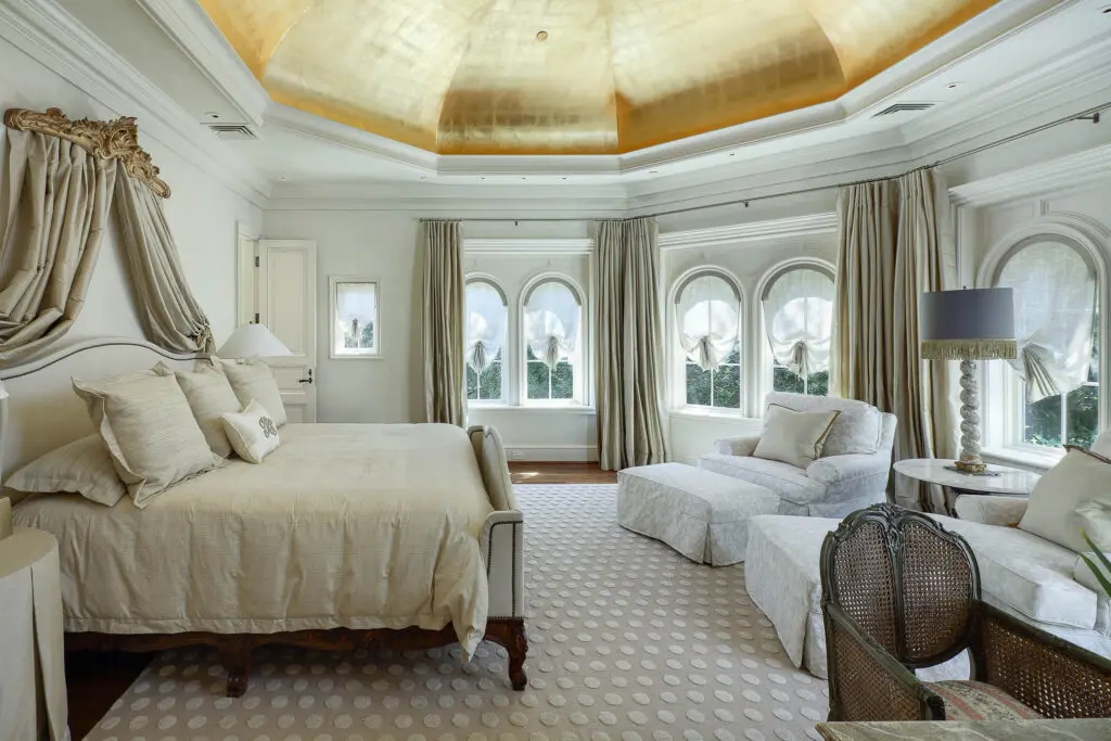 Gold leaf is used throughout the home. (Photo by Briggs Freeman Sotheby's International Realty)